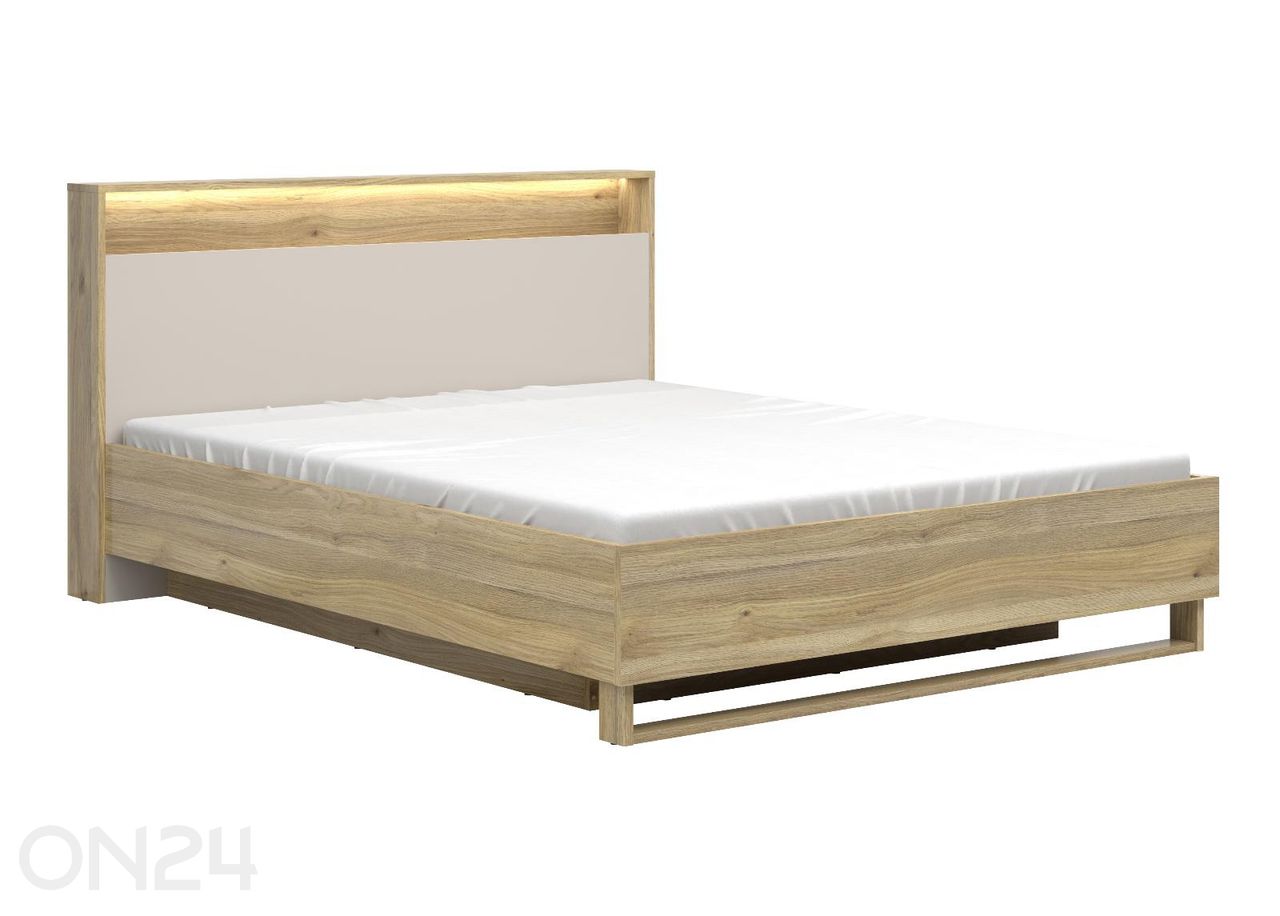 Sänky Dalva LED-valaistuksella ja vuodevaatelaatikolla 160x200 cm kuvasuurennos