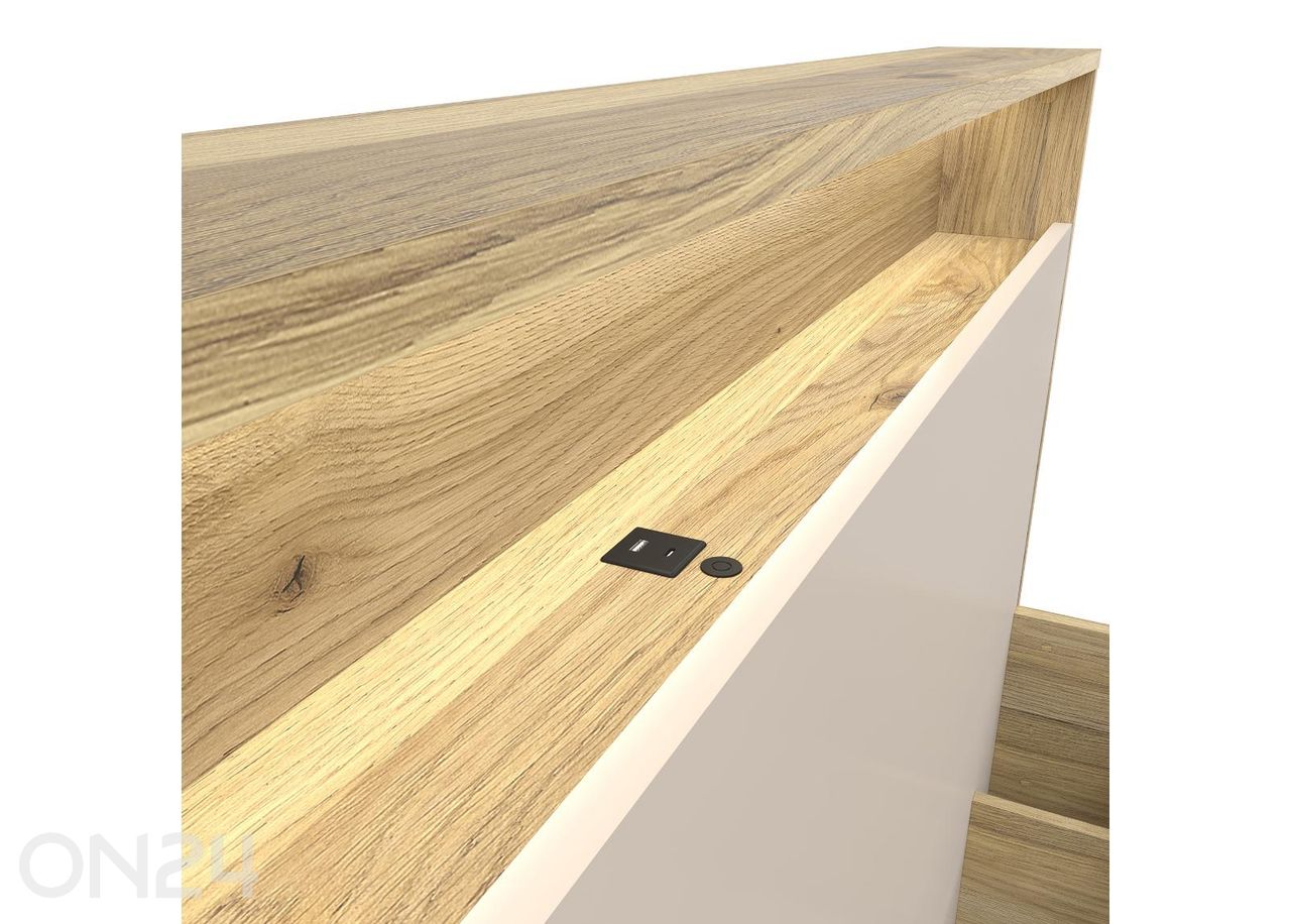 Sänky Dalva LED-valaistuksella ja vuodevaatelaatikolla 160x200 cm kuvasuurennos
