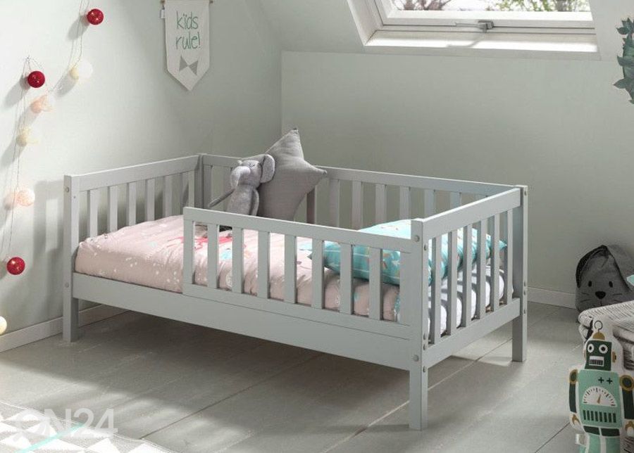 Sänky Toddler 70x140 cm, harmaa kuvasuurennos
