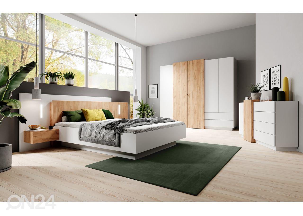 Sänky vuodevaatelaatikolla Olivia 160x200 cm + yöpöydät kuvasuurennos