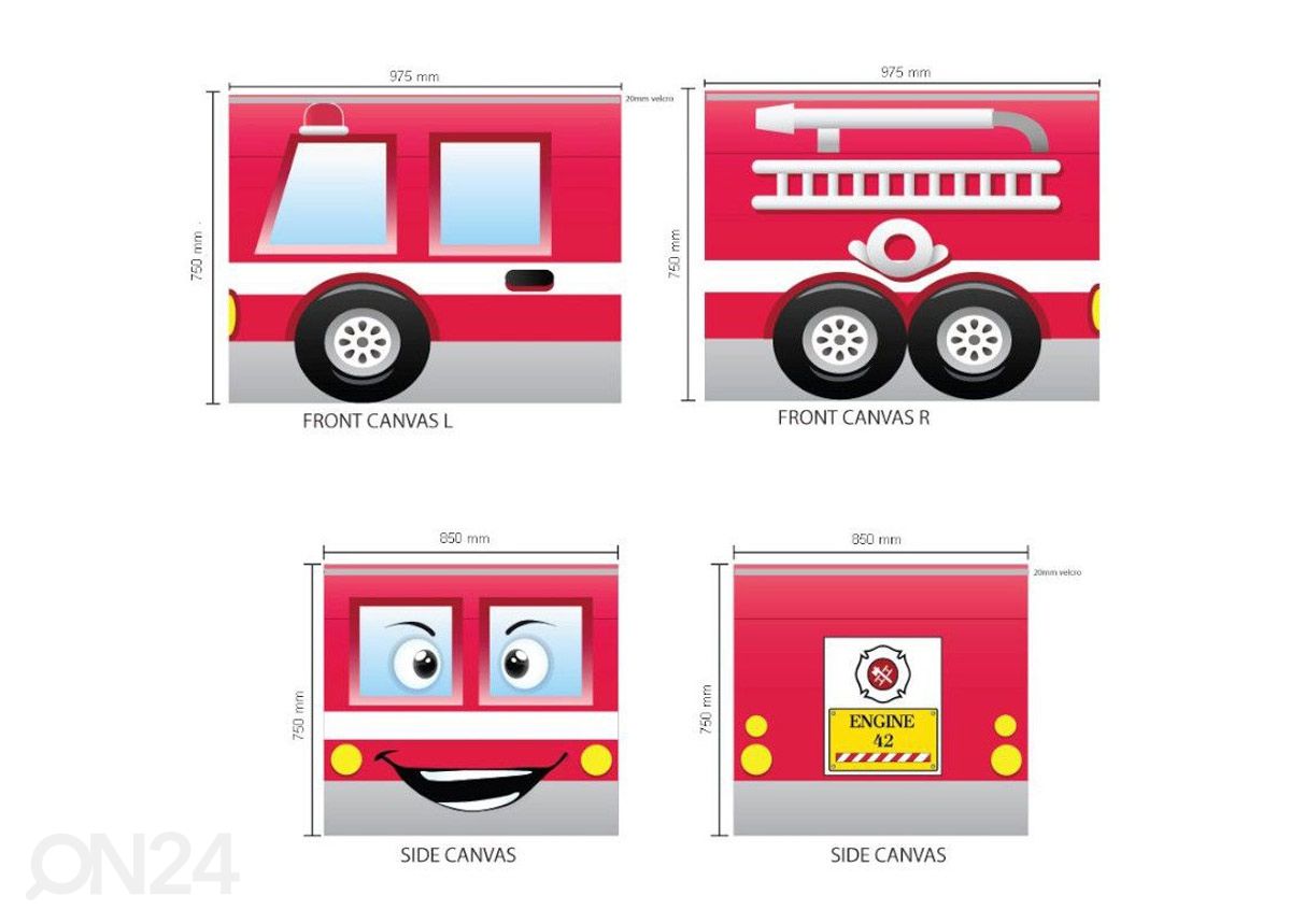 Sänkyverho Pino Fire Rescue 90x200 cm kuvasuurennos