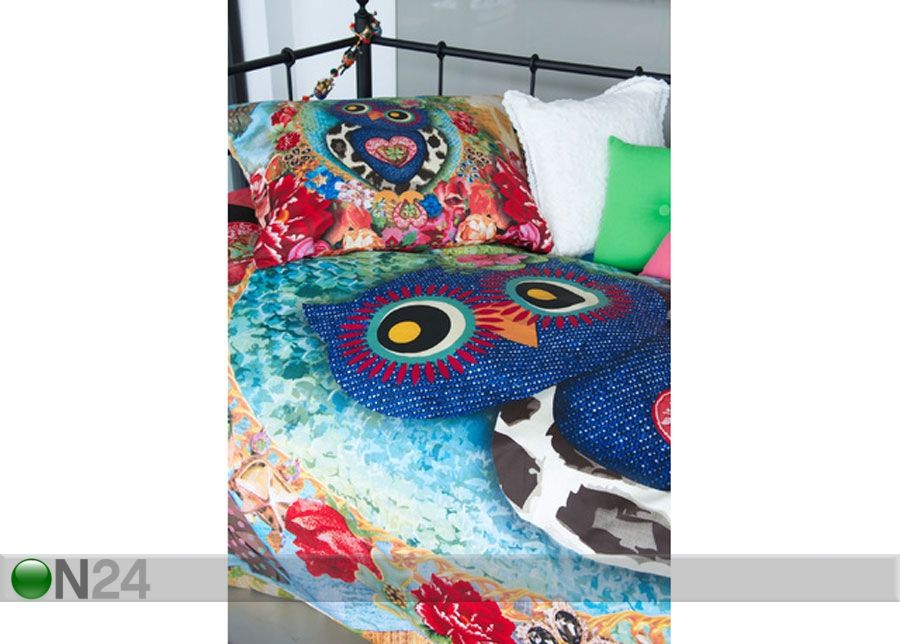 Satiini pussilakanasetti OWLIE 140x220 cm kuvasuurennos