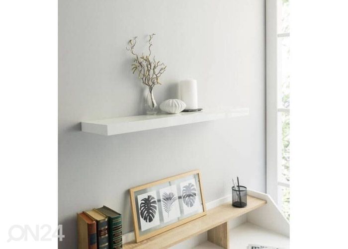 Seinähylly Shelvy, valkoinen 80 cm kuvasuurennos