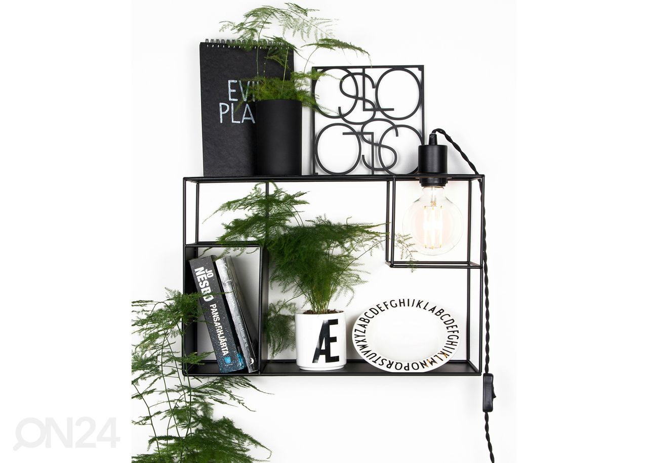 Seinähylly + valaisin SHELFIE kuvasuurennos