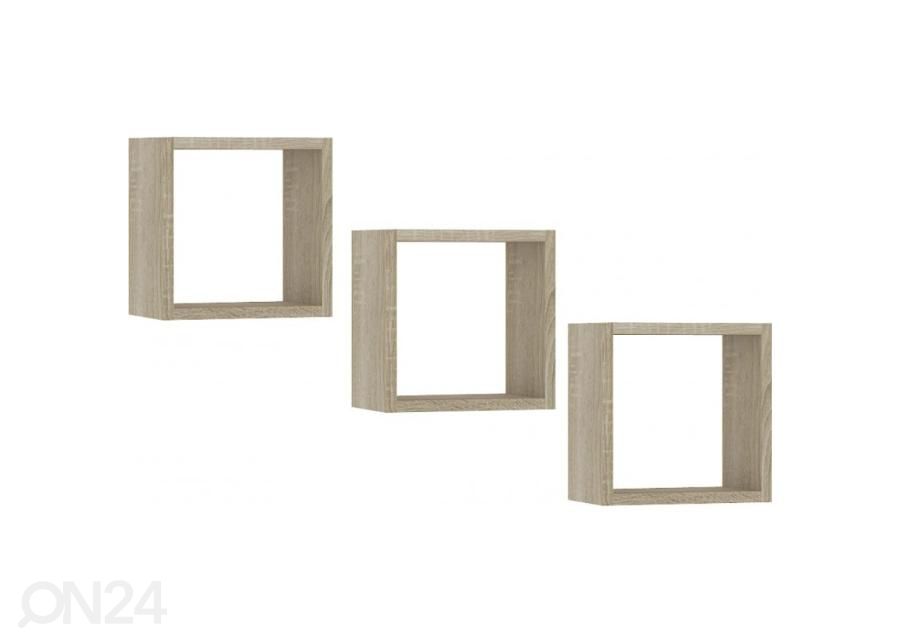 Seinähyllyt 3 kpl, 25x25 cm kuvasuurennos