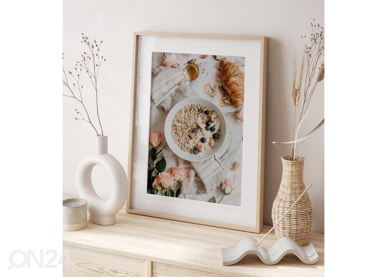 Seinäjuliste Aamiainen 50x70 cm kuvasuurennos