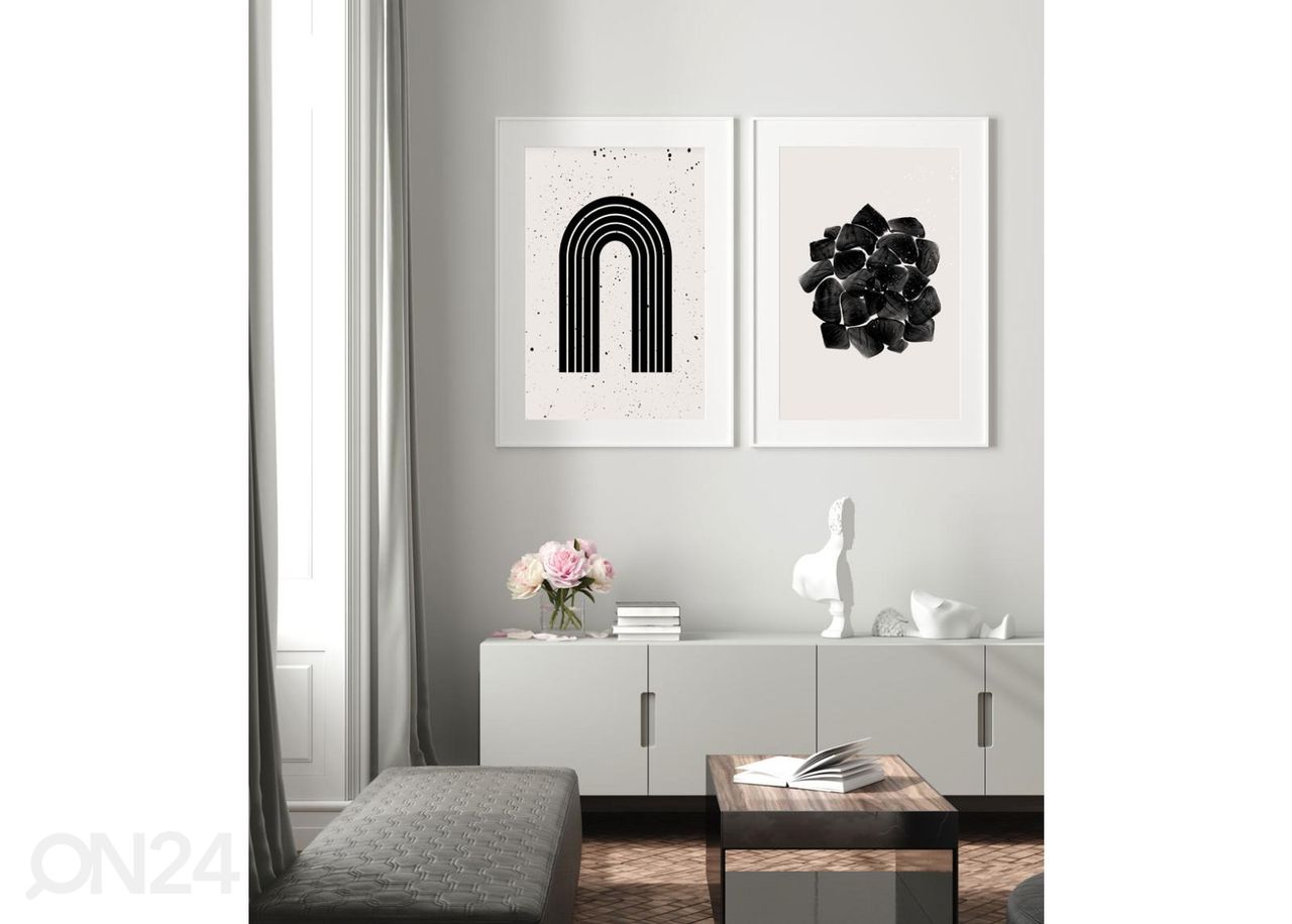 Seinäjuliste Abstrakteja kaaria 21x30 cm kuvasuurennos