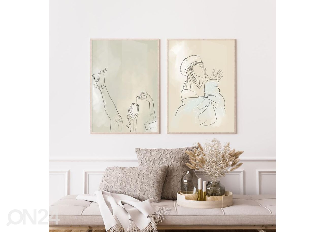 Seinäjuliste Champagne Shower 70x100 cm kuvasuurennos