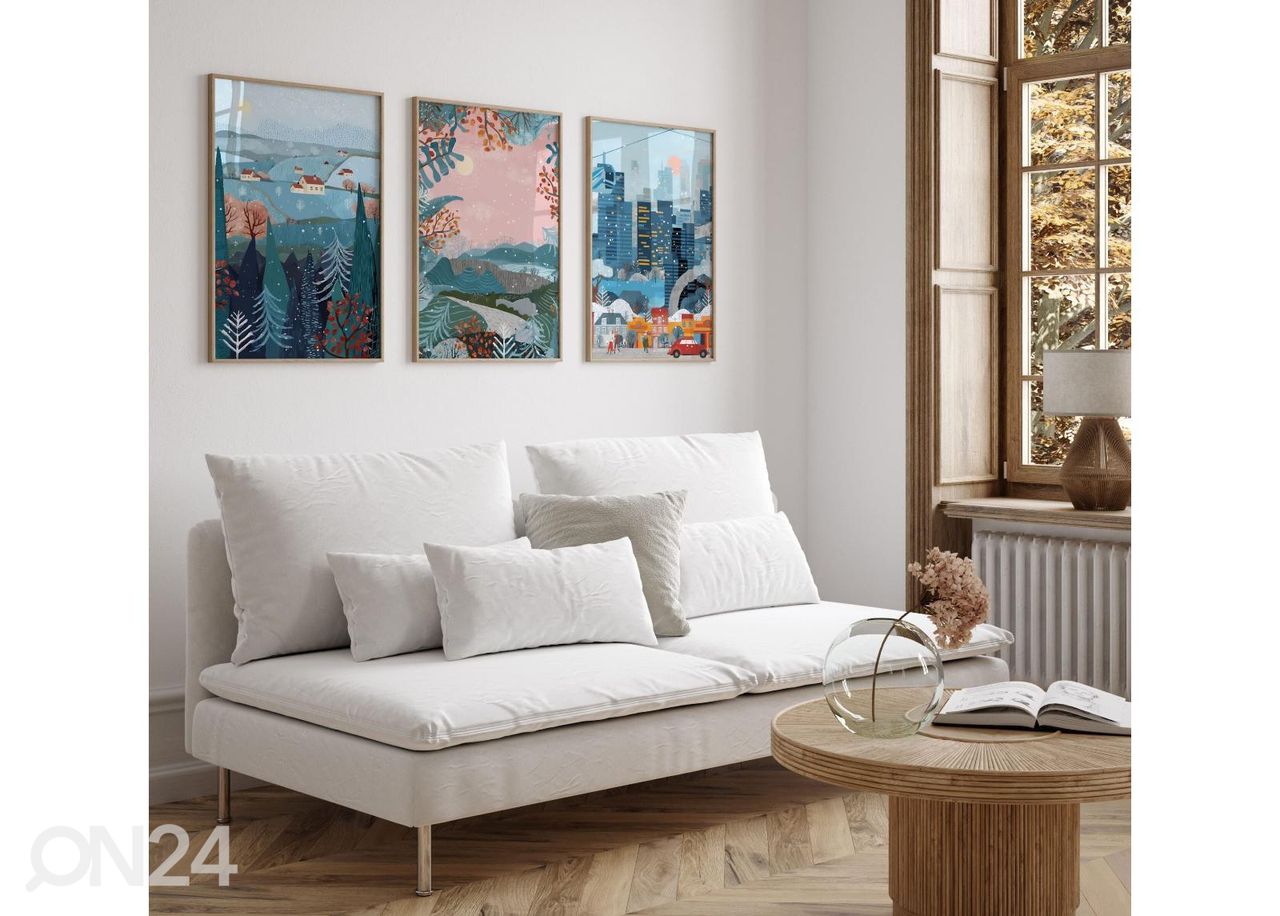 Seinäjuliste Havainnollistava joulumaa III 21x30 cm kuvasuurennos