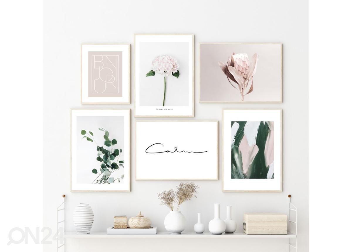 Seinäjuliste Hortensia 40x50 cm kuvasuurennos