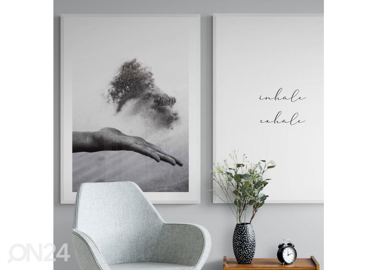 Seinäjuliste Inhale exhale 21x30 cm kuvasuurennos