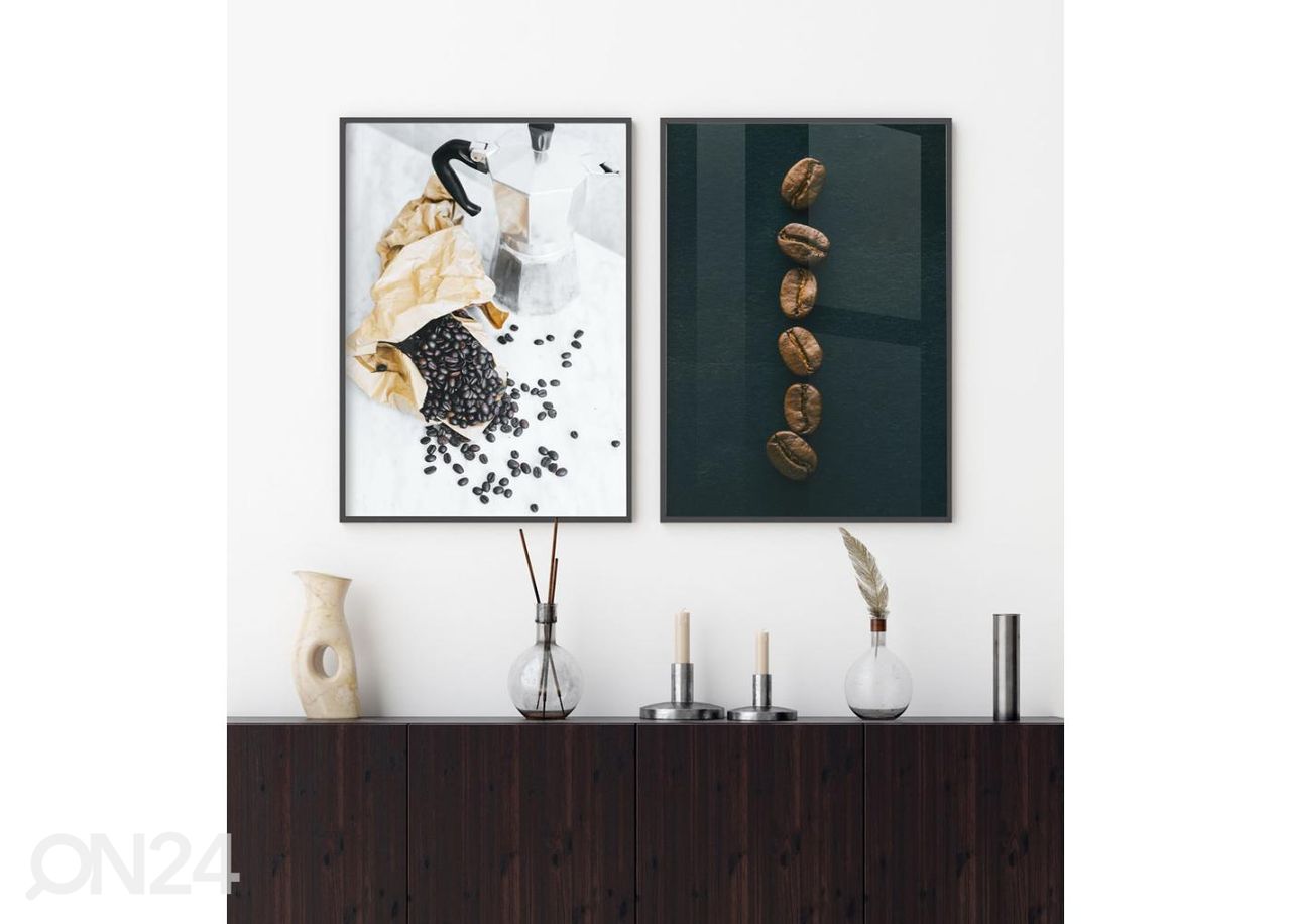 Seinäjuliste Kahvipavut 50x70 cm kuvasuurennos