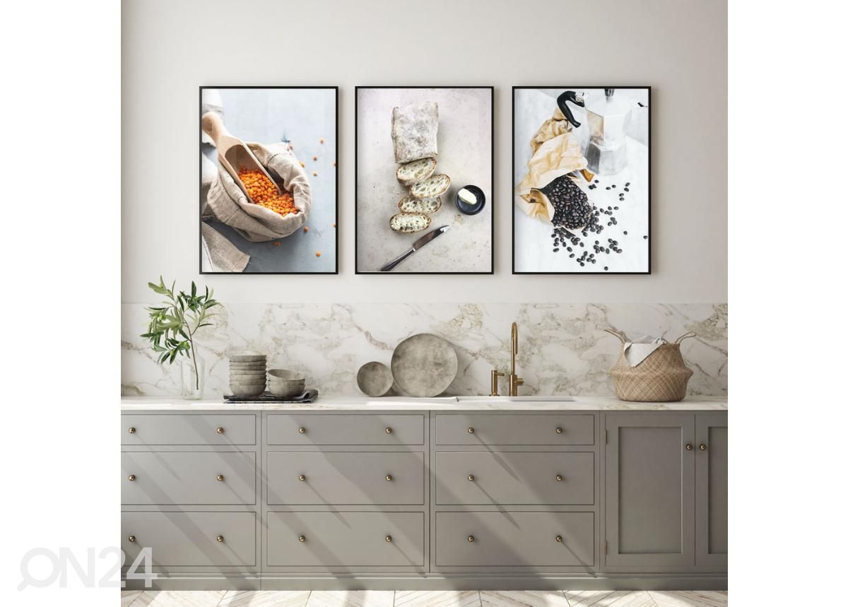 Seinäjuliste Kahvipavut 50x70 cm kuvasuurennos