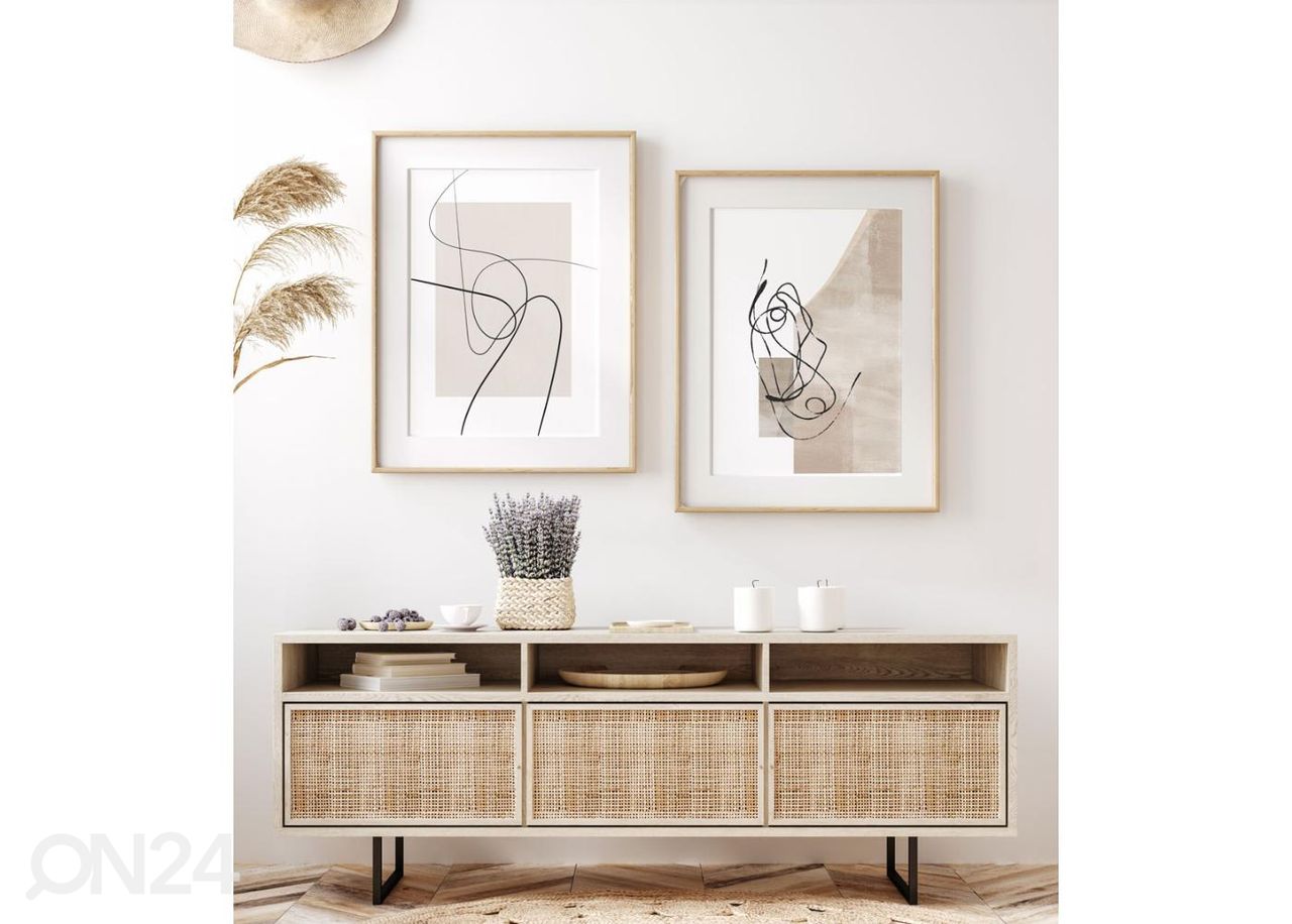 Seinäjuliste Line art I 50x70 cm kuvasuurennos