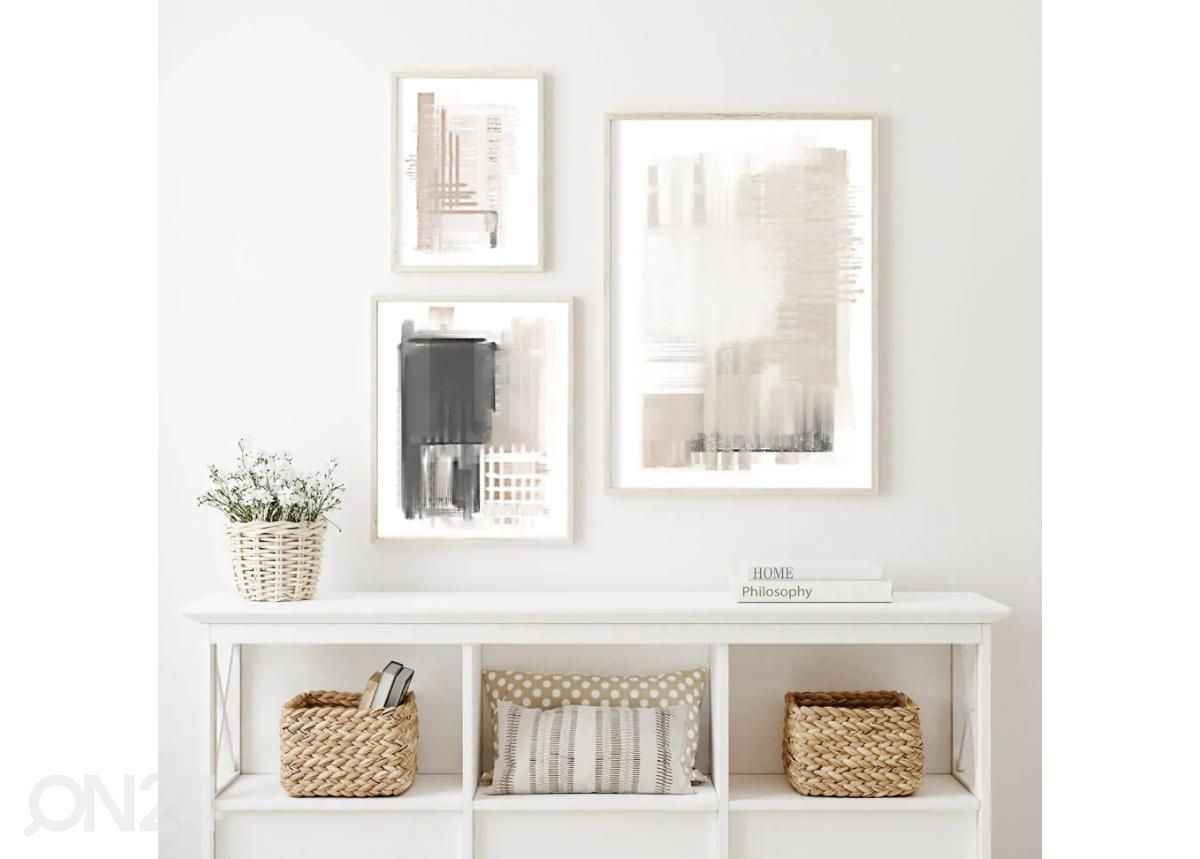 Seinäjuliste Modernit vesivärit I 21x30 cm kuvasuurennos