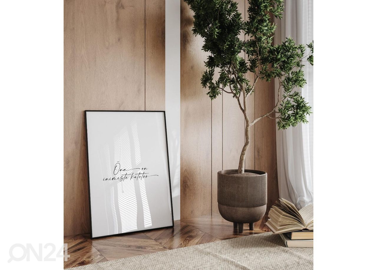 Seinäjuliste Onni on ihmisten käsityö 70x100 cm kuvasuurennos