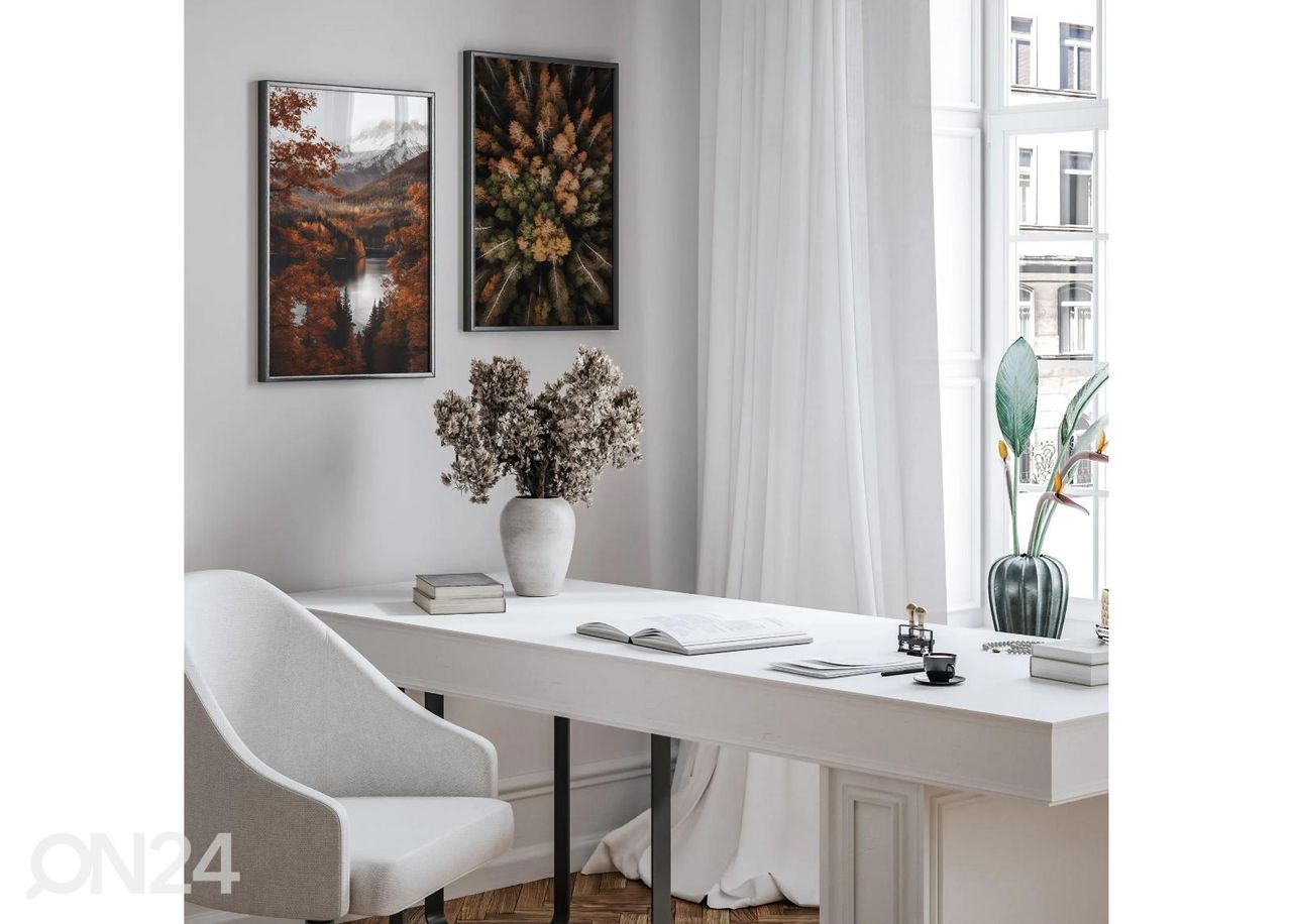 Seinäjuliste Oranssi syksy II 70x100 cm kuvasuurennos