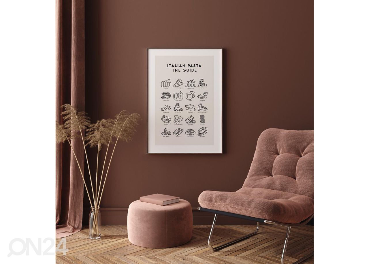 Seinäjuliste Pasta guide 21x30 cm kuvasuurennos