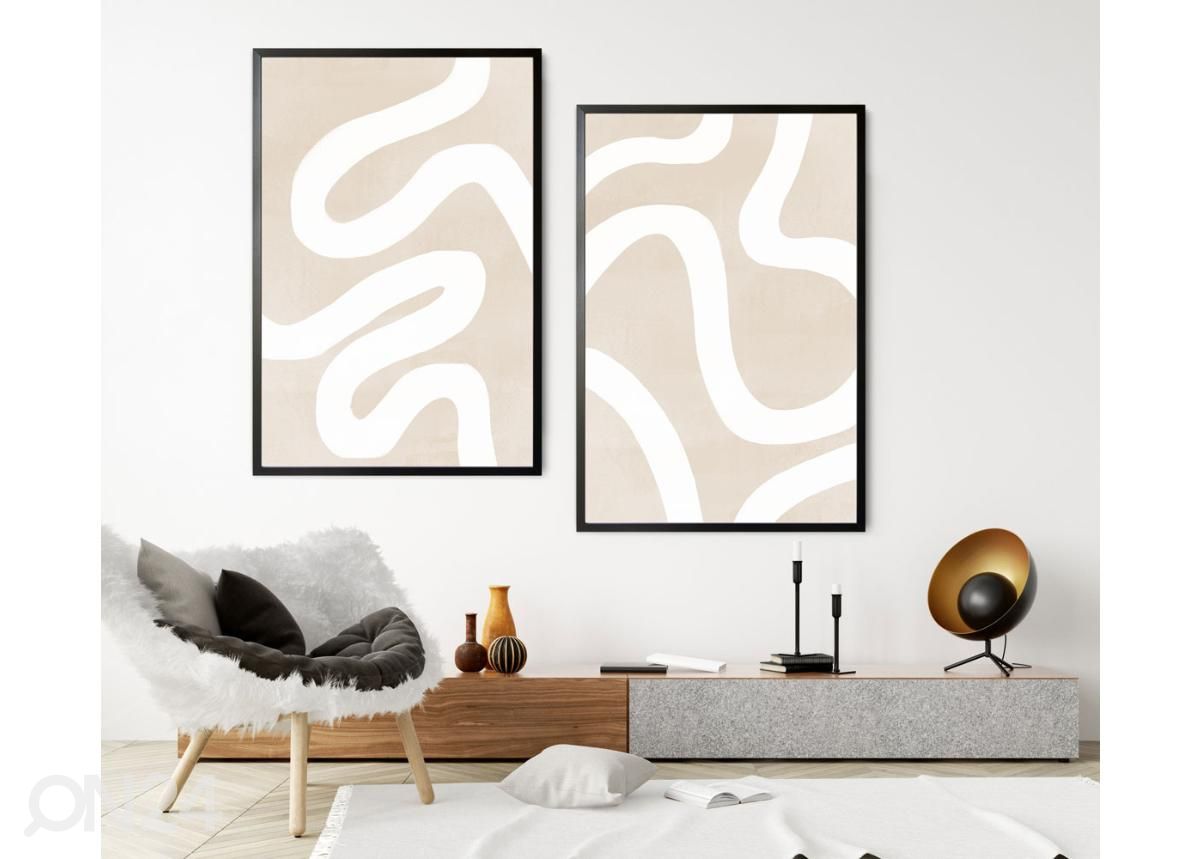 Seinäjuliste Pehmeät kaaret 21x30 cm kuvasuurennos