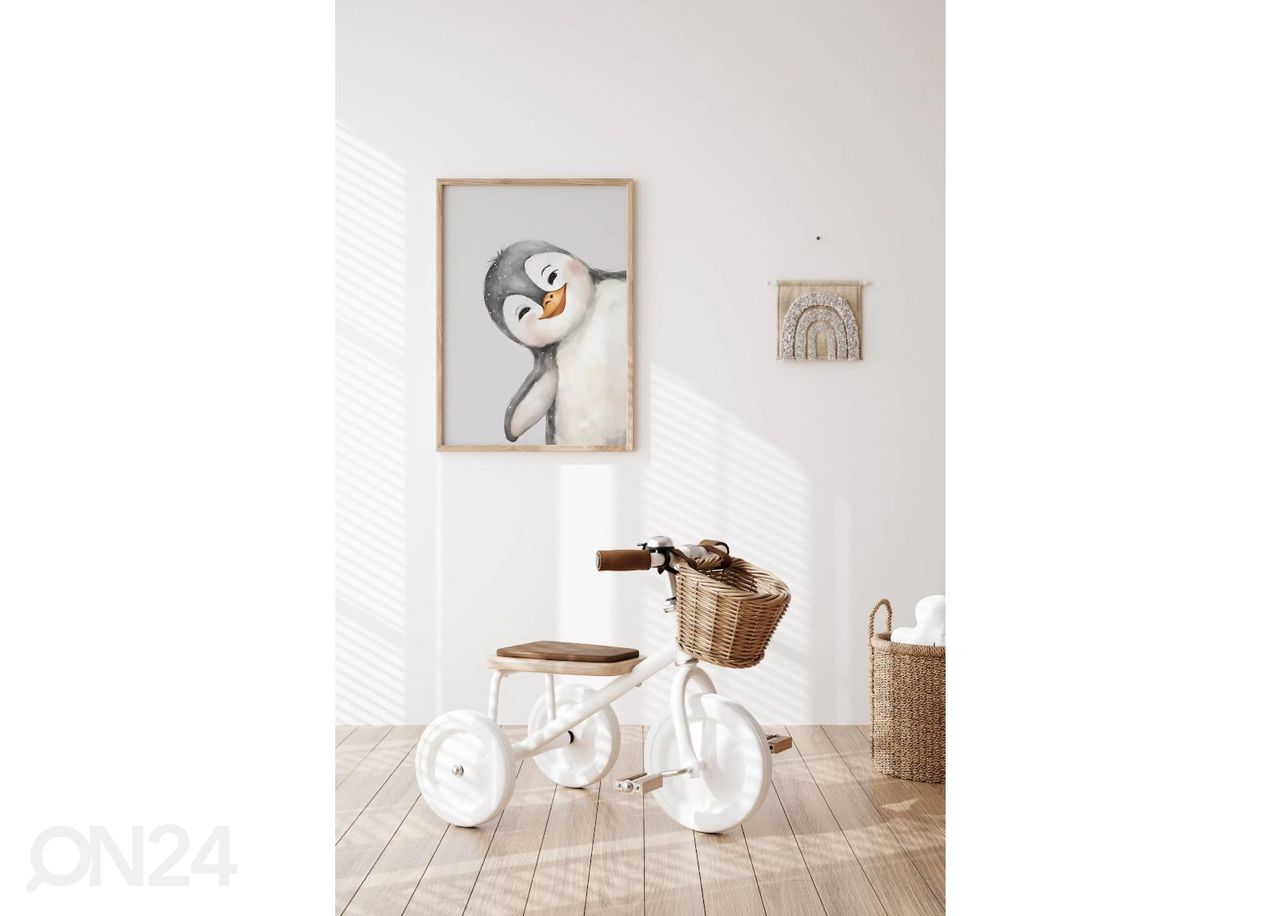 Seinäjuliste Pingviini 21x30 cm kuvasuurennos