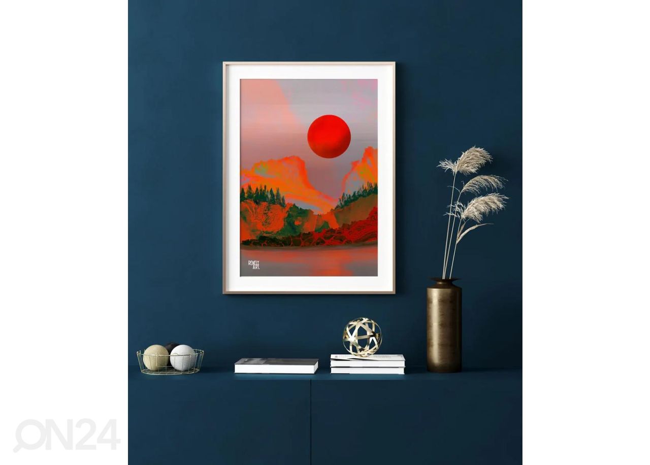 Seinäjuliste Punainen 21x30 cm kuvasuurennos