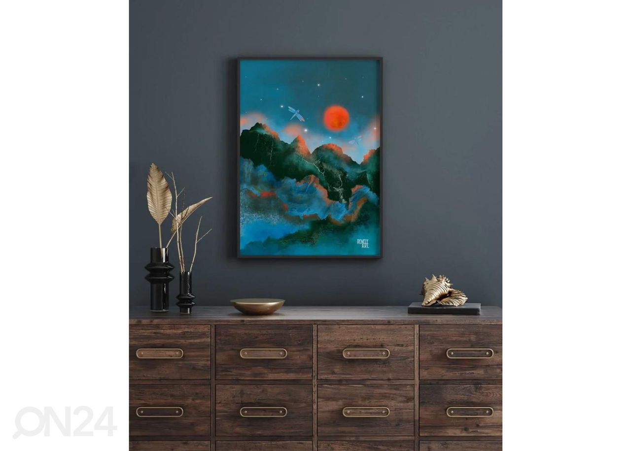 Seinäjuliste Sininen 21x30 cm kuvasuurennos