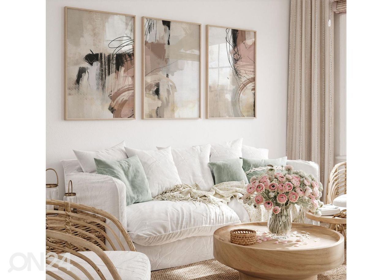 Seinäjuliste Siveltimen vedot II 70x100 cm kuvasuurennos