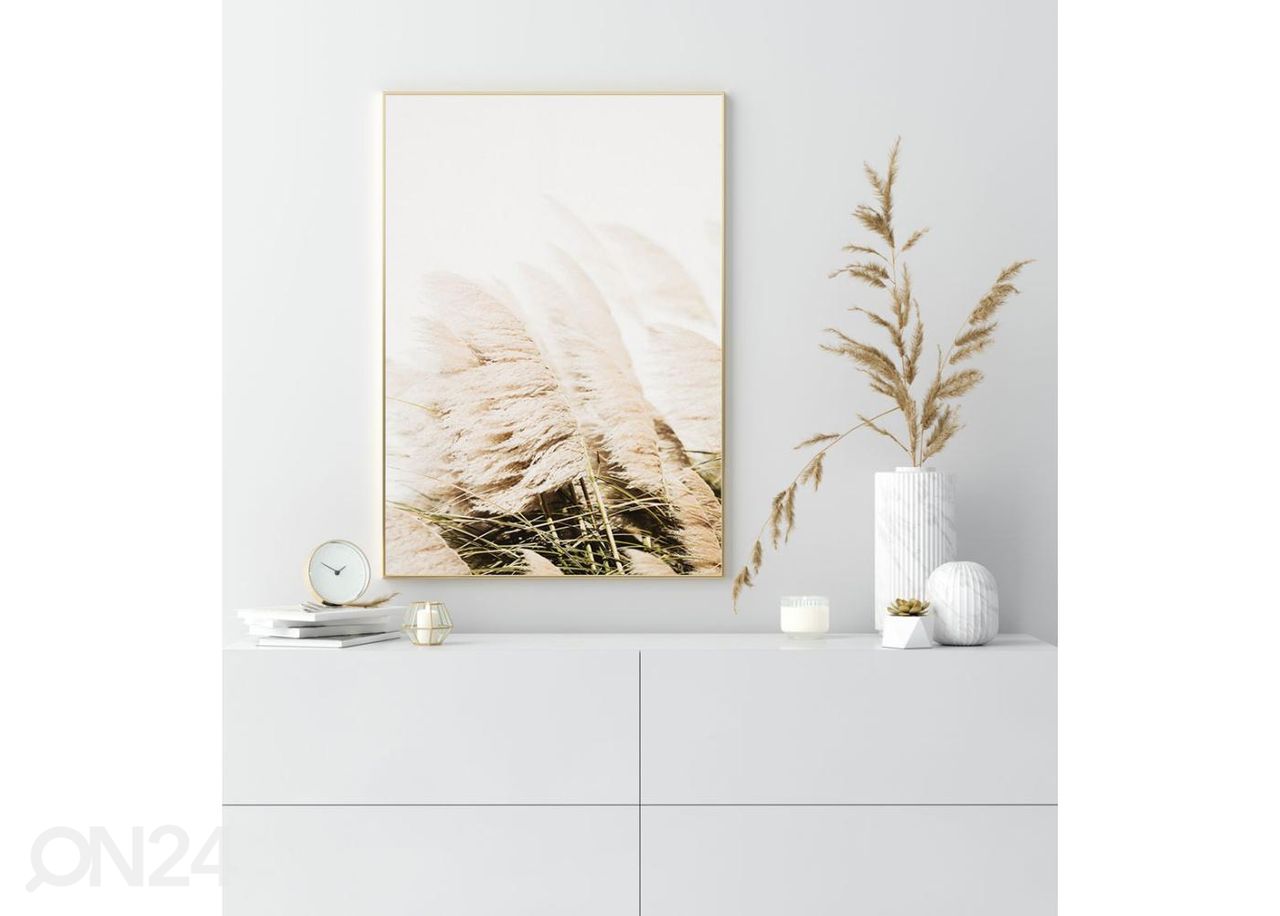 Seinäjuliste Tuulen puhaltama kaisla 21x30 cm kuvasuurennos