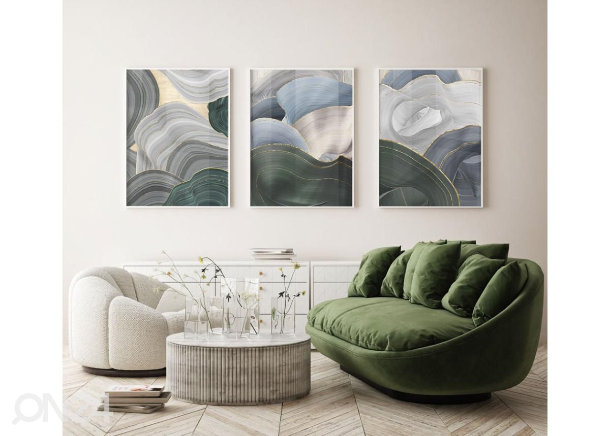 Seinäjuliste Väriaalto I 70x100 cm kuvasuurennos