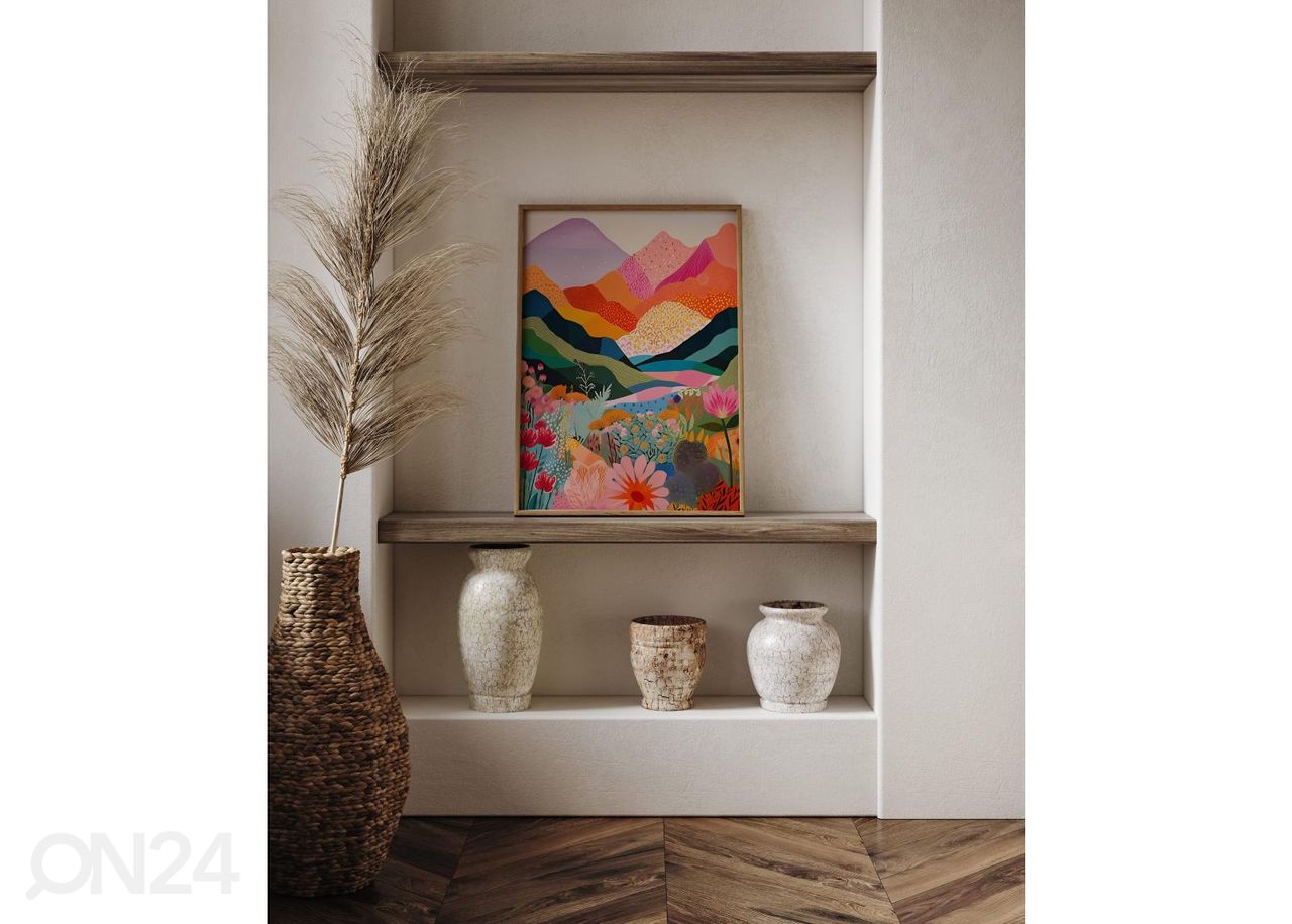 Seinäjuliste Värikäs maisema I 21x30 cm kuvasuurennos