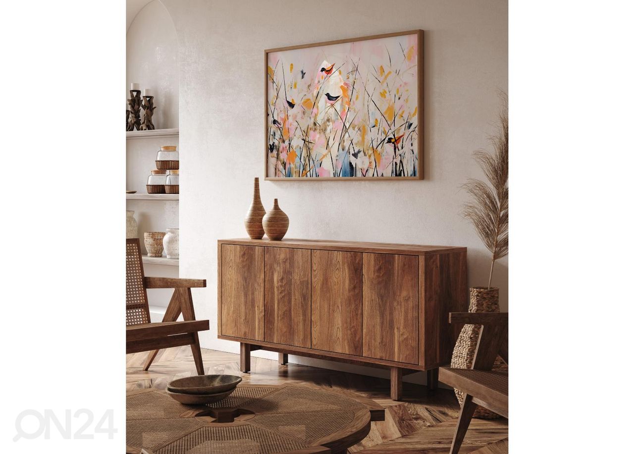 Seinäjuliste Värikkäiden lintujen kuva 21x30 cm kuvasuurennos