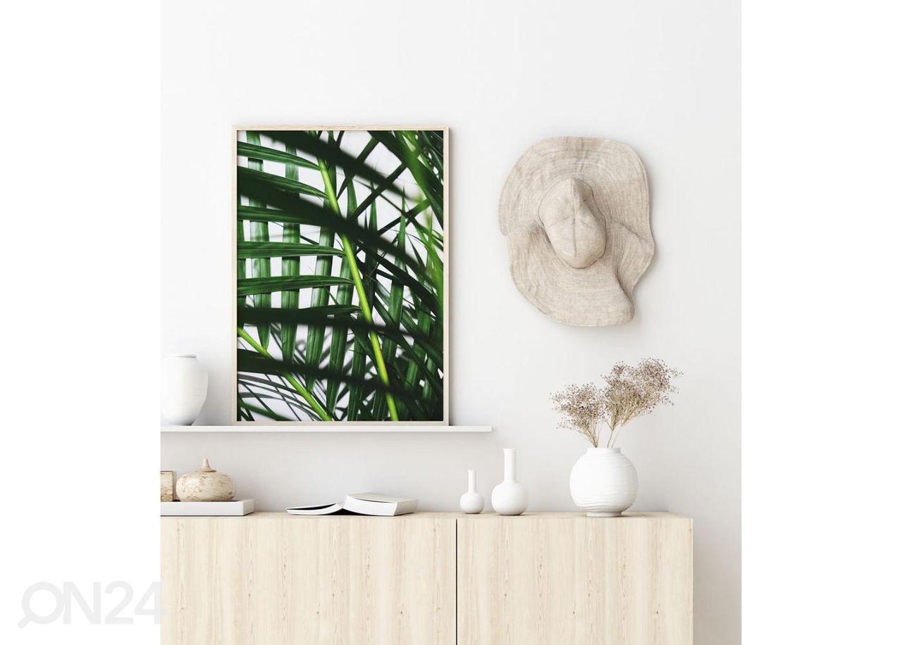 Seinäjuliste Varjoisa palmunlehti 21x30 cm kuvasuurennos