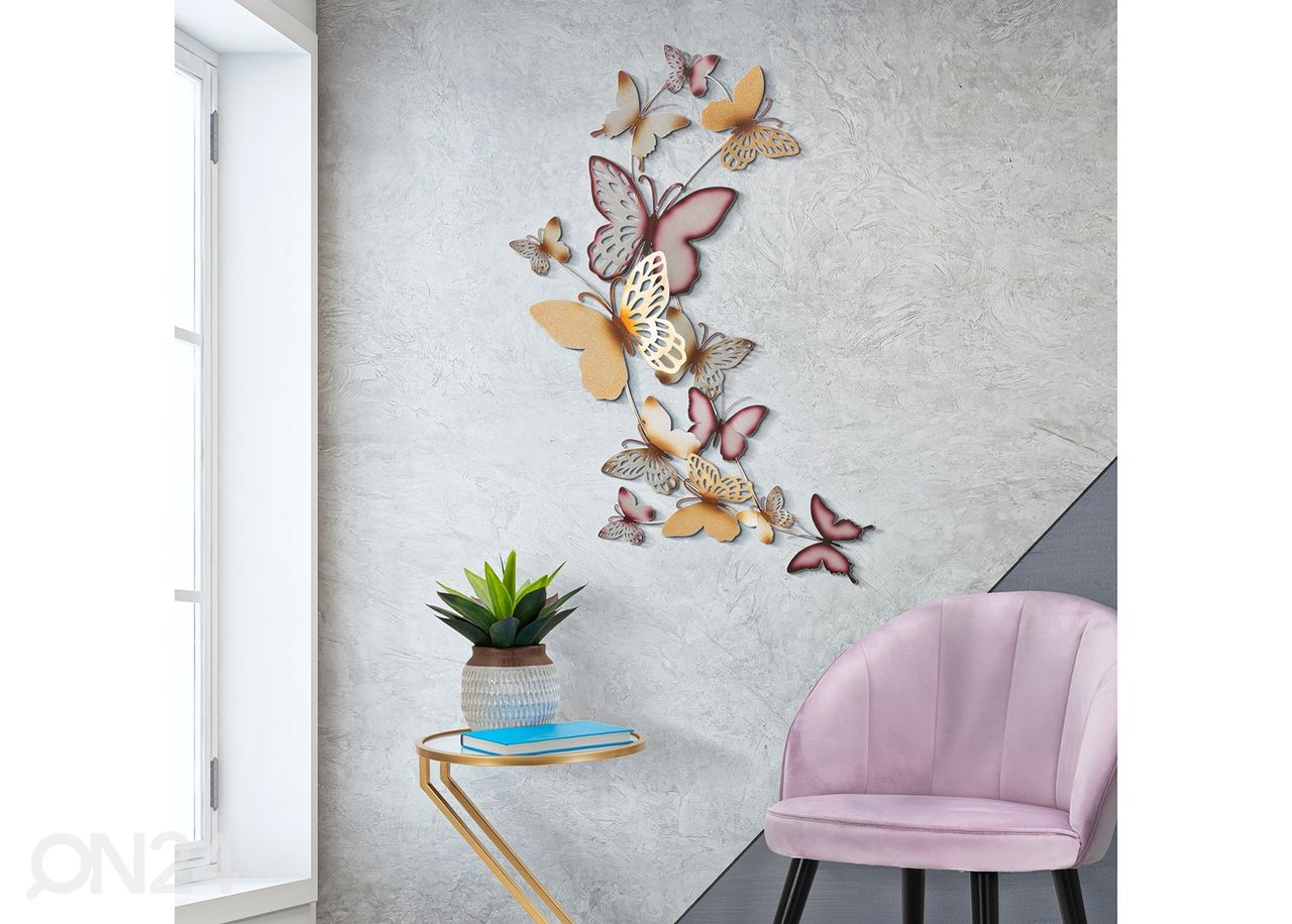 Seinäkoriste Butterflies 59,5x111,5 cm kuvasuurennos