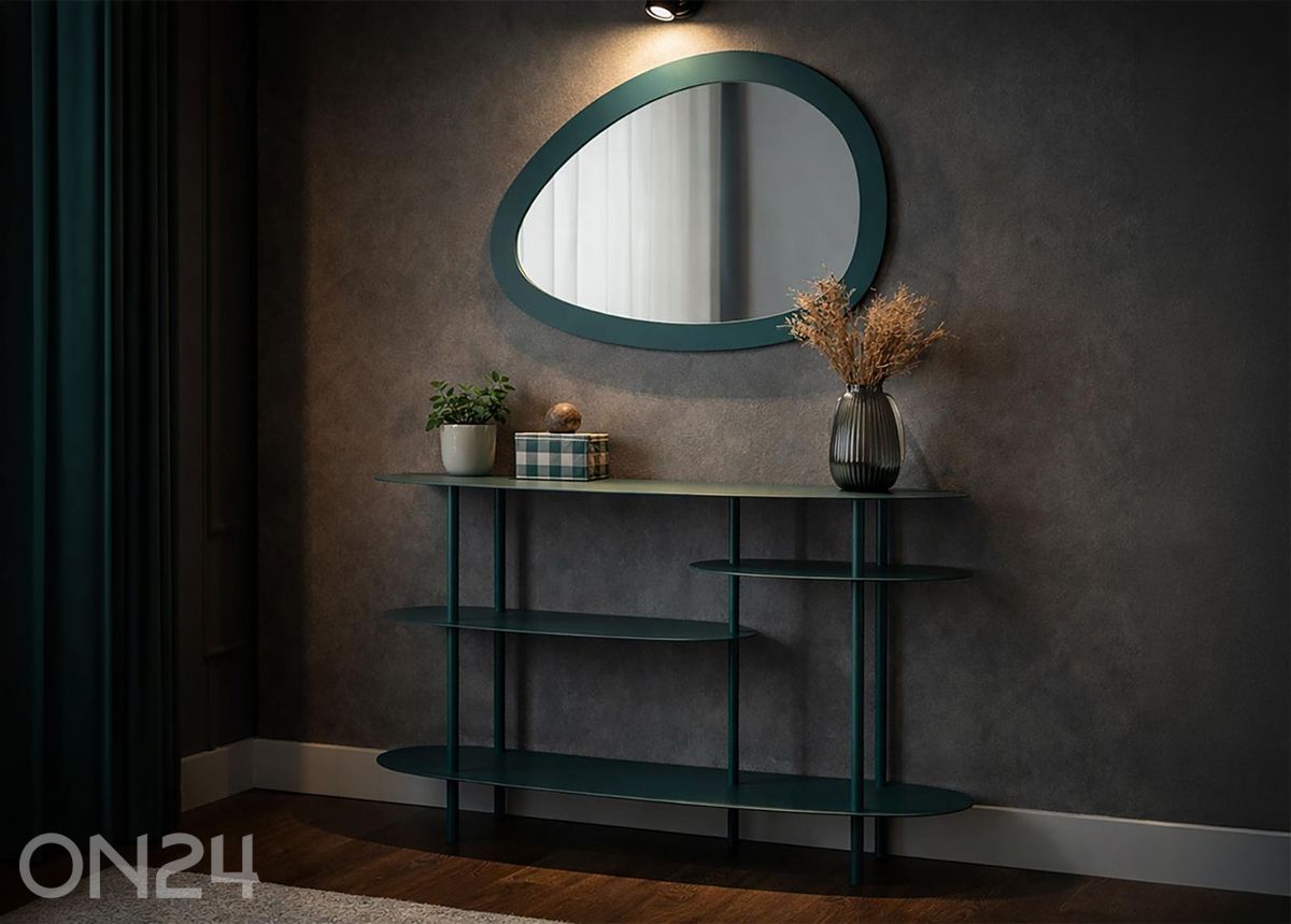 Seinäpeili 71x48 cm, sinivihreä kuvasuurennos