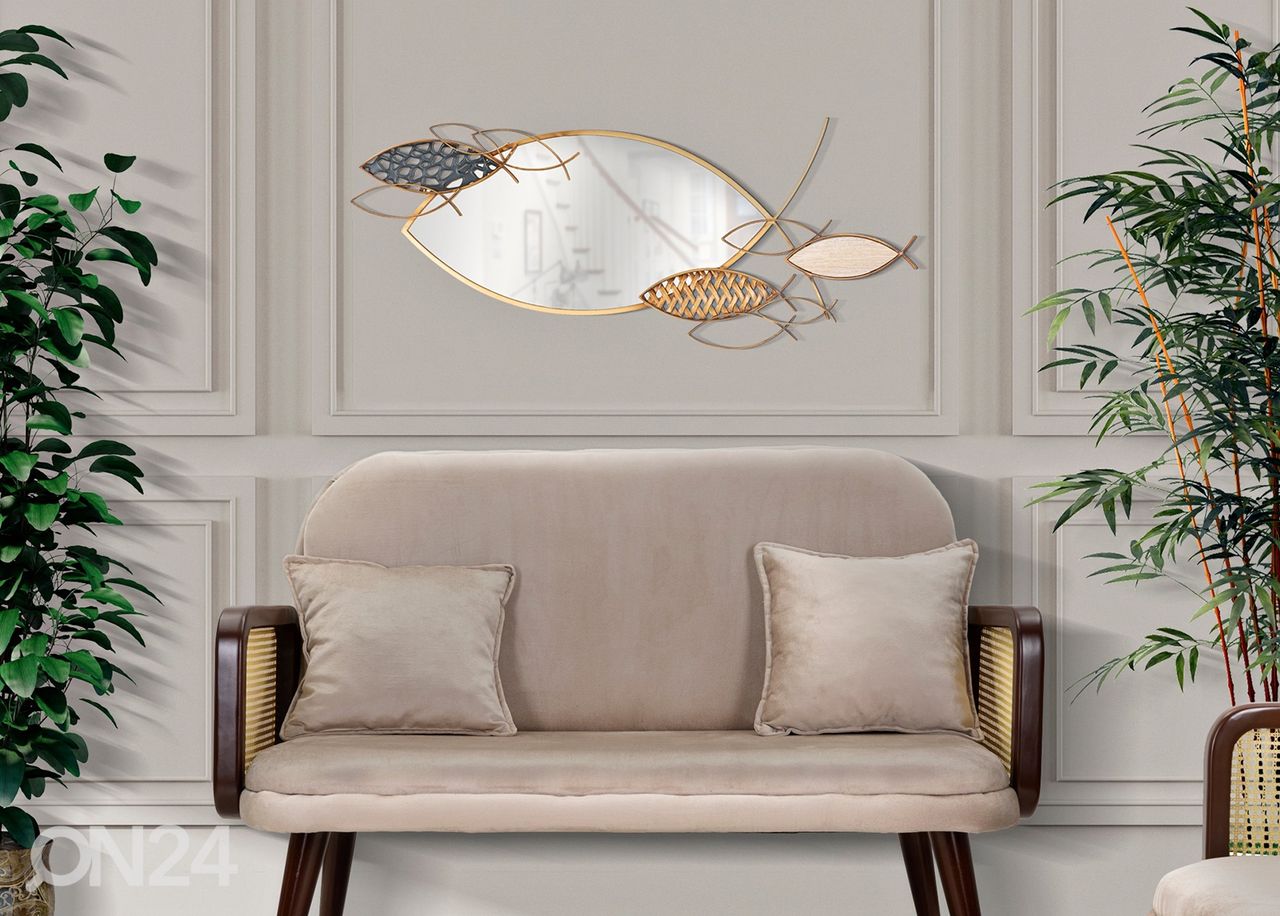 Seinäpeili Fish 91x39 cm kuvasuurennos