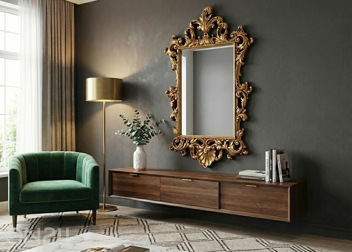 Seinäpeili Opulent kuvasuurennos