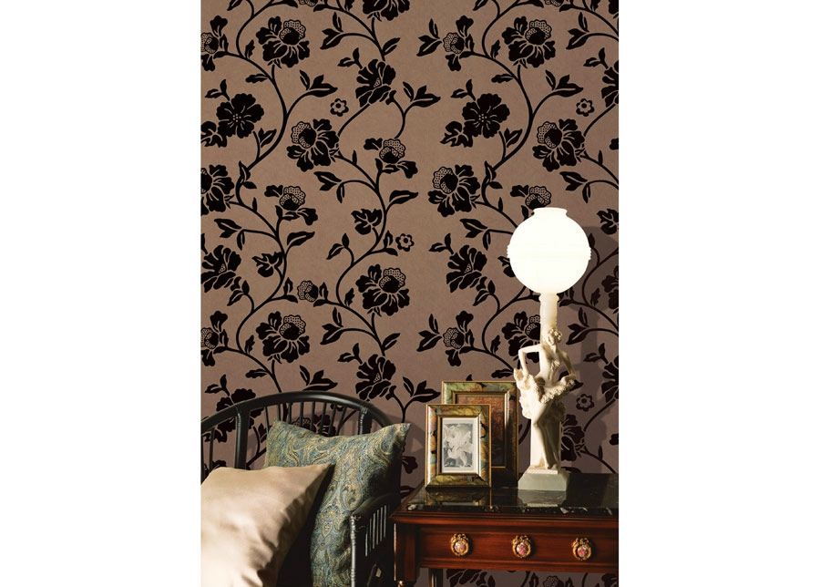 Seinätapetti KORISTESAMETTI kuvasuurennos