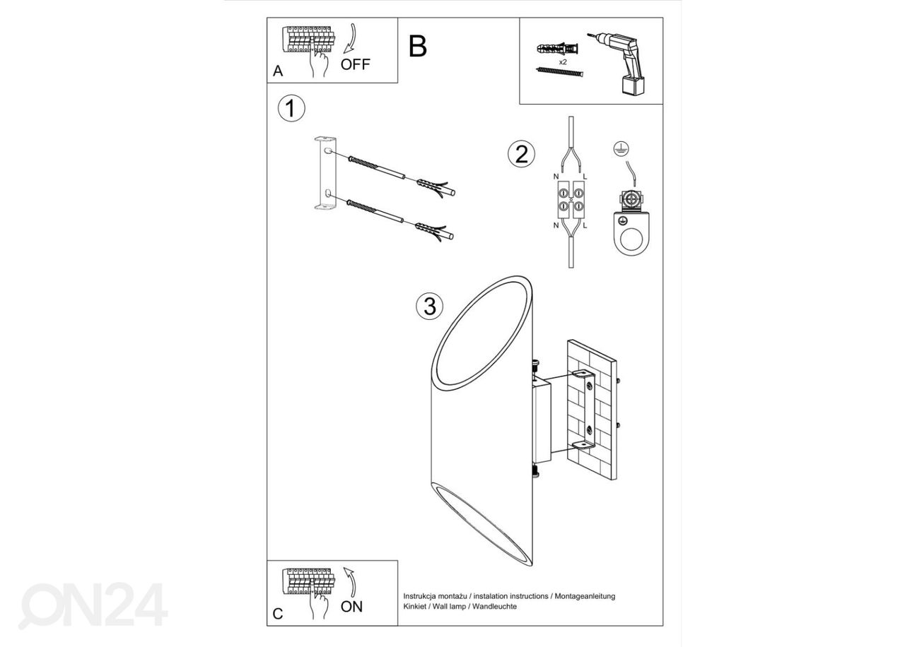 Seinävalaisin Penne 30 kuvasuurennos