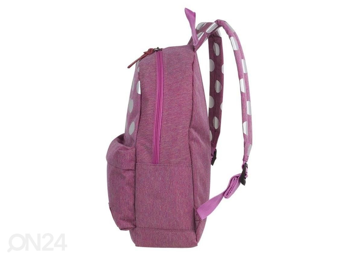 Selkäreppu CoolPack Street noorukile roosa täppidega 26L kuvasuurennos