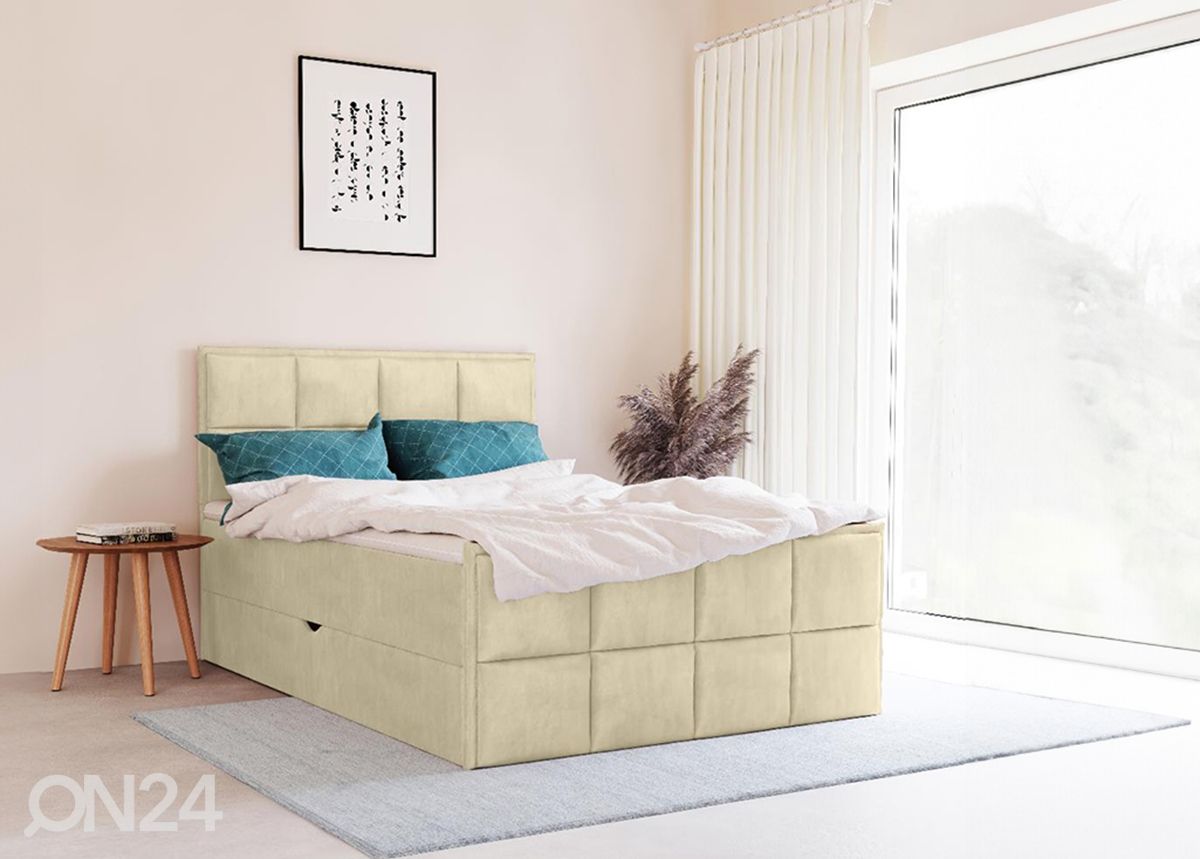 Sime Beds jenkkisänky vuodevaatelaatikolla Helena 140x210cm kuvasuurennos