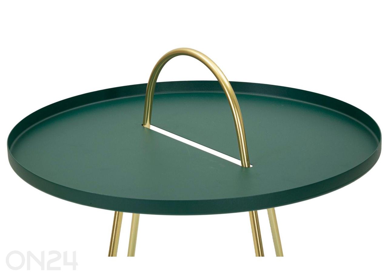 Sivupöytä Grent Ø 45 cm, vihreä/kullanvärinen kuvasuurennos