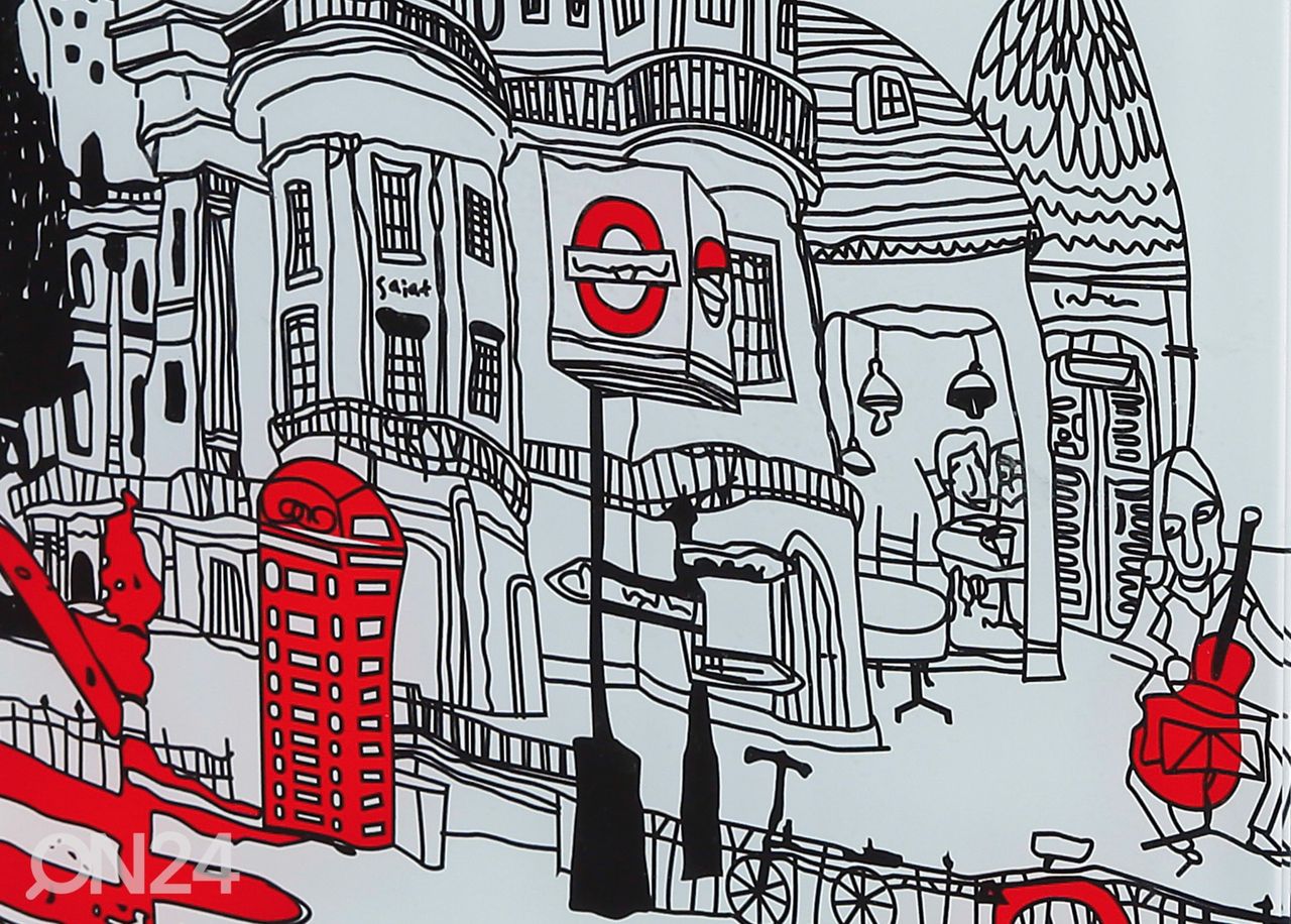 Sivupöytä Londoncube kuvasuurennos