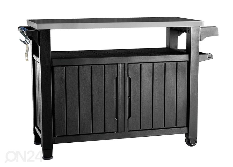 Sivupöytä ulkokeittiöön Keter Unity XL 52x134 cm, grafiitti kuvasuurennos