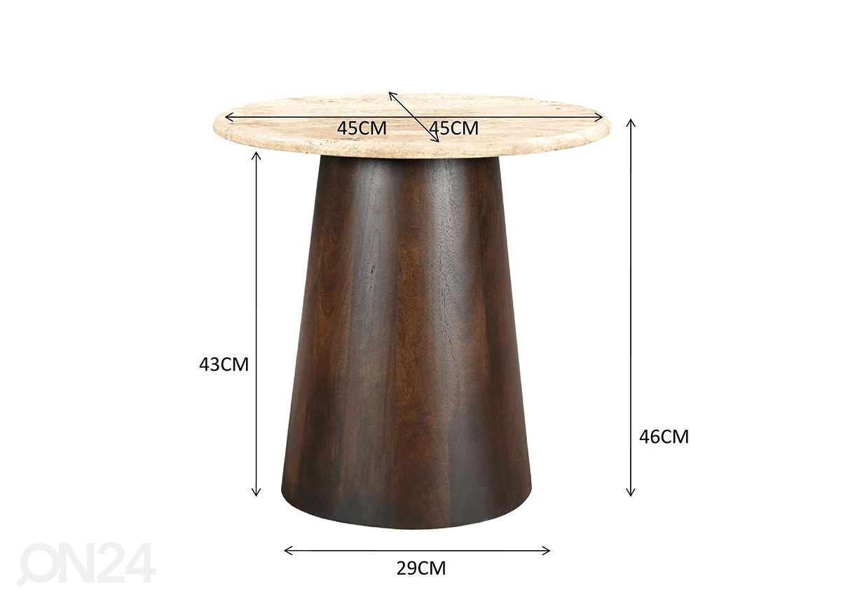 Sohvapöytä Valentino Ø 45 cm kuvasuurennos