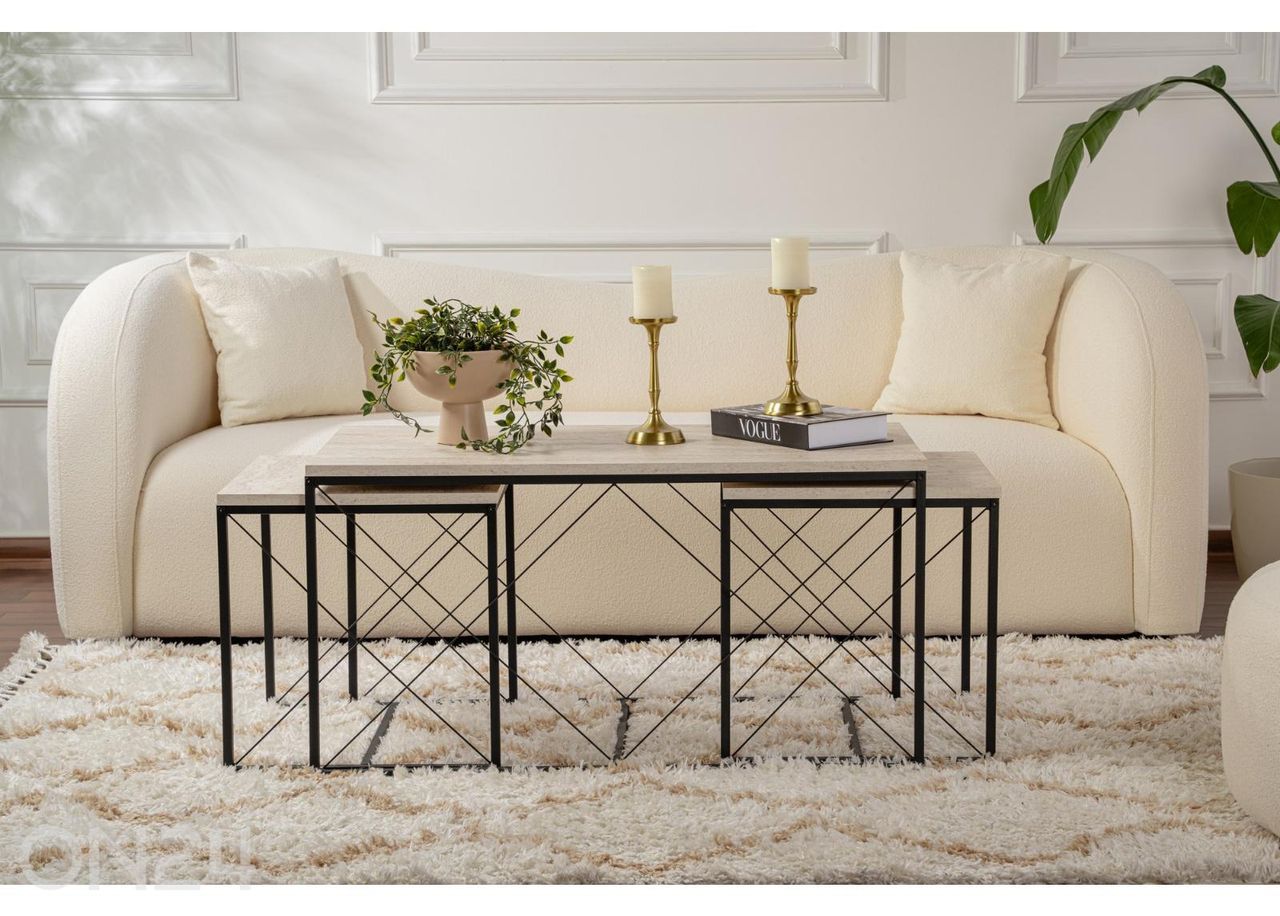 Sohvapöytäsarja Defne, 3 kpl kuvasuurennos