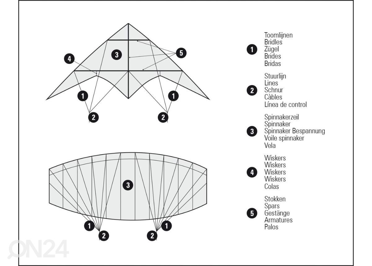 Stunt-leija Stunt Kite Maestro 165 Dragon Fly kuvasuurennos