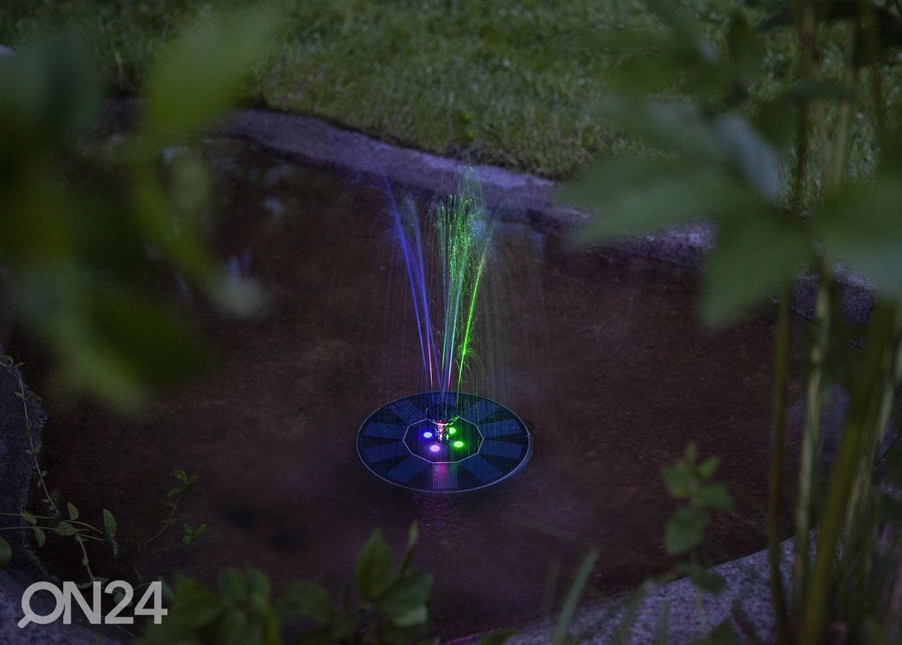 Suihkulähde aurinkokennolla RGB LED valolla Fountain kuvasuurennos