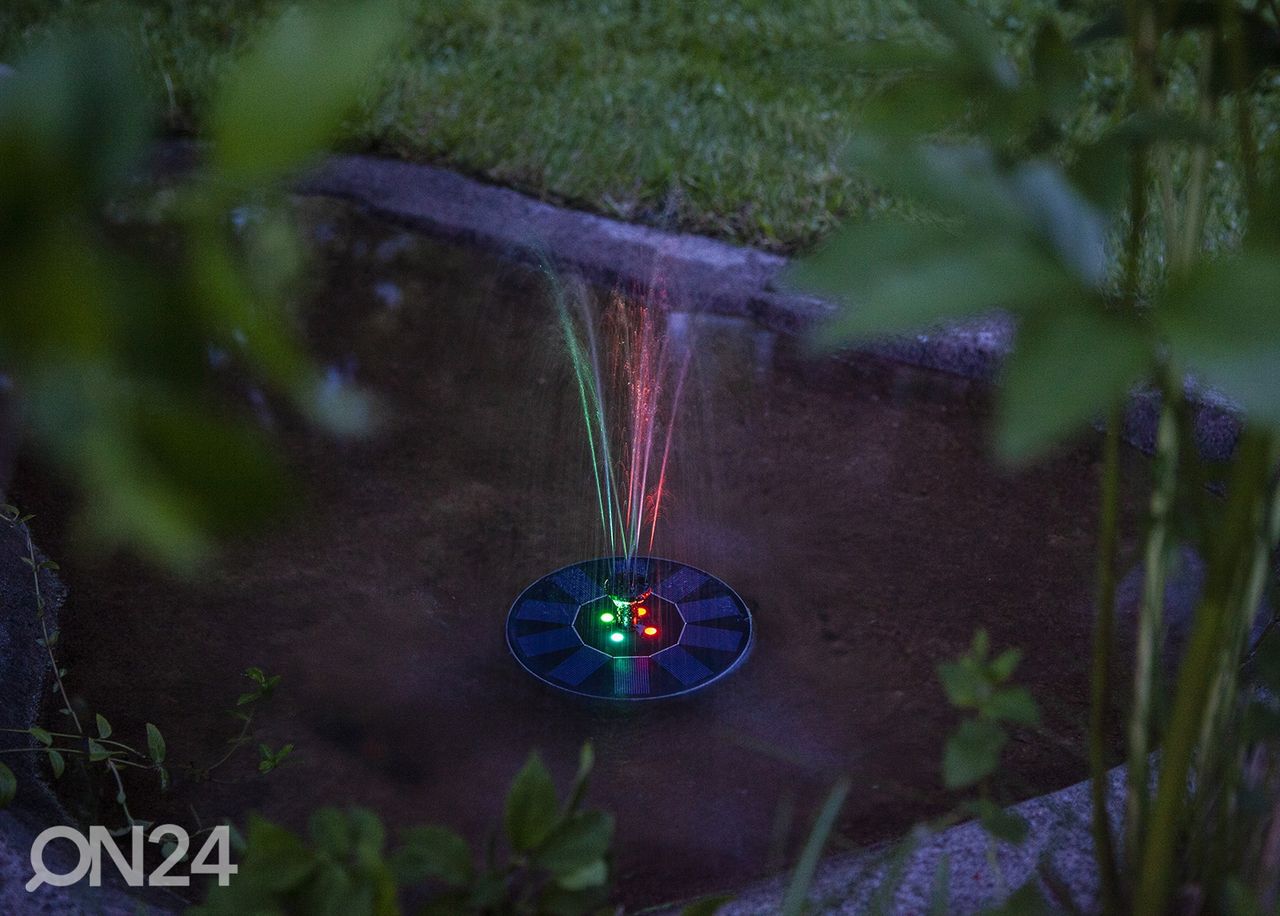 Suihkulähde aurinkokennolla RGB LED valolla Fountain kuvasuurennos