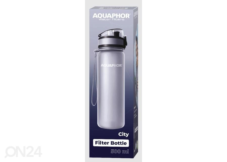 Suodatinpullo 0,5 L Aquaphor City harmaa kuvasuurennos