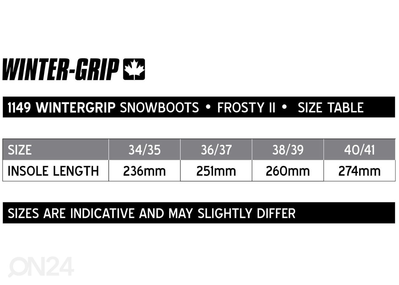 Talvisaappaat Frosty II Winter-grip koko 36/37 kuvasuurennos